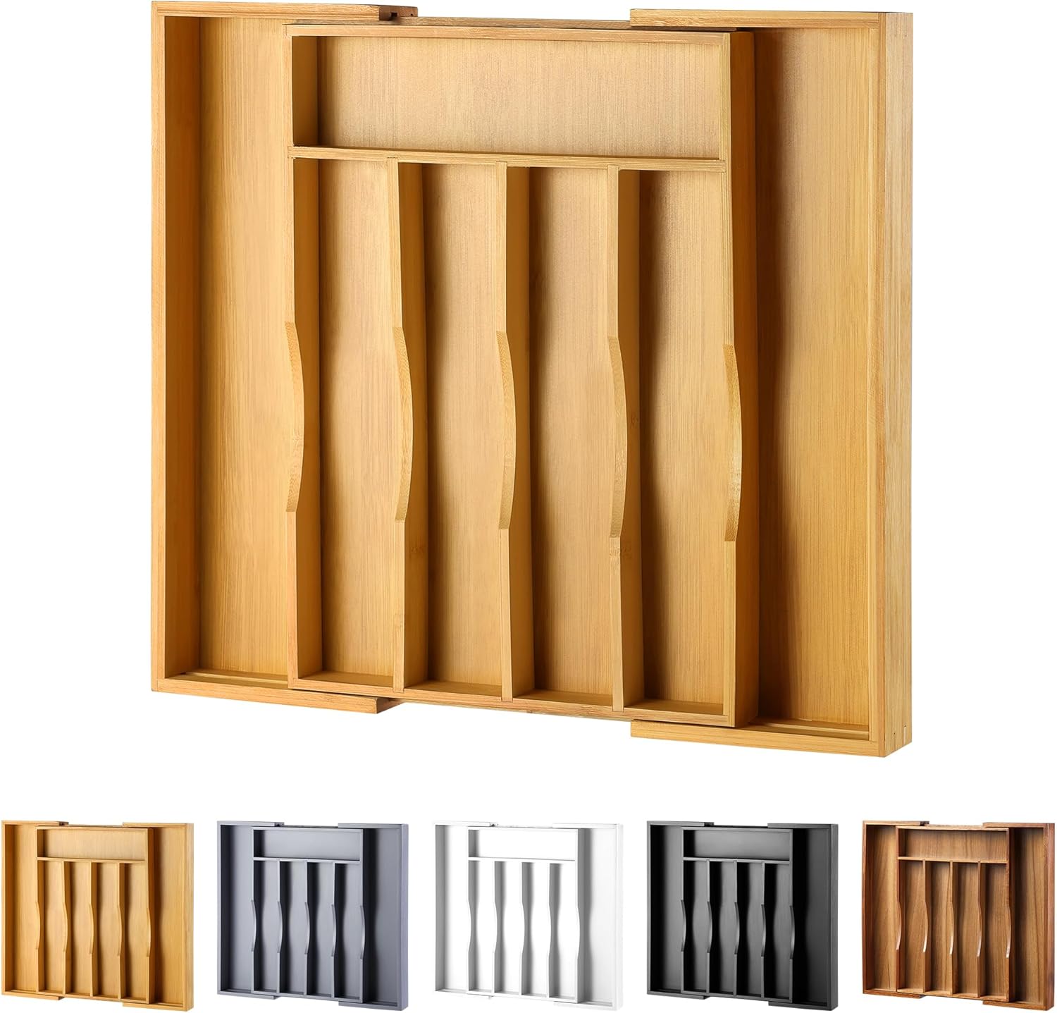 Expandable Bamboo Kitchen Drawer Organizer (Budget Pick)